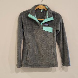 Patagonia Women's Size XS Teal Re Tool Snap T Pullover Fleece Synchilla Jacket